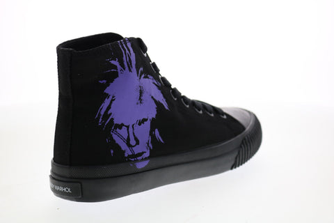 Calvin Iconica Canvas Warhol Print Andy Warhol Womens Black Sneakers Shoes