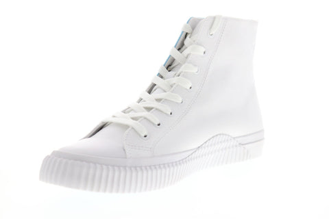 Calvin Klein Iconic Warhol Print 3 Mens White Canvas High Top Sneakers Shoes