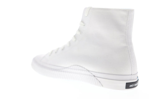 Calvin Klein Iconic Warhol Print 3 Mens White Canvas High Top Sneakers Shoes