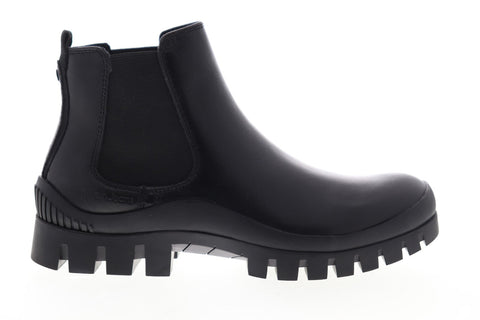 Calvin Klein Hugo Baby Calf 34S0409-BLK Mens Black Leather Chelsea Boots Shoes