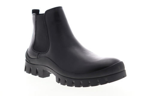 Calvin Klein Hugo Baby Calf 34S0409-BLK Mens Black Leather Chelsea Boots Shoes