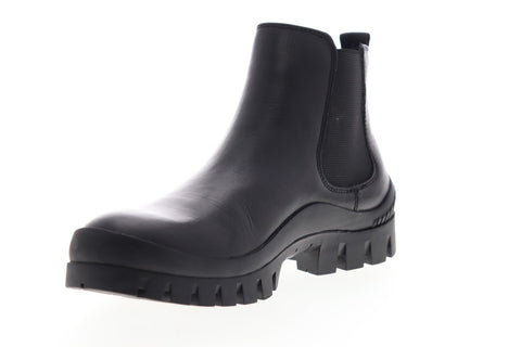 Calvin Klein Hugo Baby Calf 34S0409-BLK Mens Black Leather Chelsea Boots Shoes