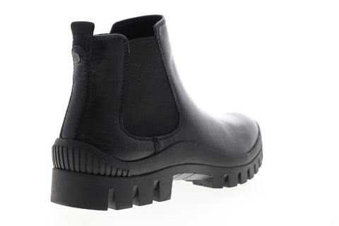 Calvin Klein Hugo Baby Calf 34S0409-BLK Mens Black Leather Chelsea Boots Shoes