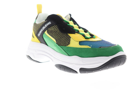 Calvin Klein Marvin 34S0592-BGL Mens Yellow Canvas Low Top Sneakers Shoes