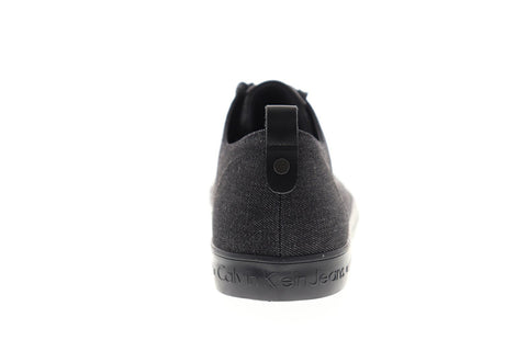 Calvin Klein Arturo Demin 34S1706-DII Mens Black Canvas Low Top Sneakers Shoes