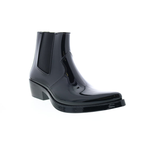 Calvin Klein Cole Rubber 34S1718-BLK Mens Black Patent Leather Dress Boots