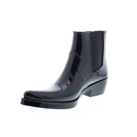 Calvin Klein Cole Rubber 34S1718-BLK Mens Black Patent Leather Dress Boots