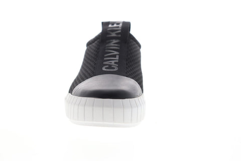 Calvin Klein Brett 34S1737-BLK Mens Black Mesh Slip On Sneakers Shoes