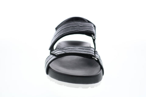 Taryn Rose Fausta 34TC0545-BLK Womens Black Leather Strap Sandals Shoes