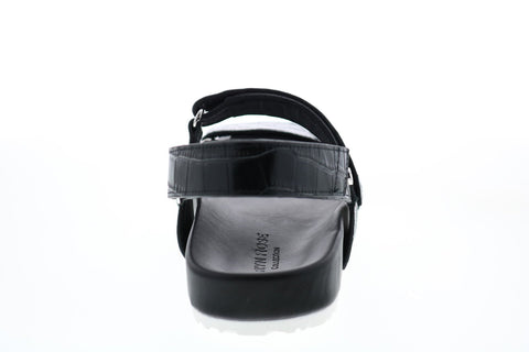 Taryn Rose Fausta 34TC0545-BLK Womens Black Leather Strap Sandals Shoes