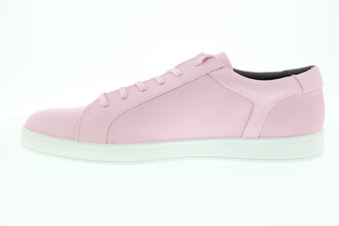 Calvin Klein Bowyer 34F0362-PNK Mens Pink Leather Designer Sneakers Shoes