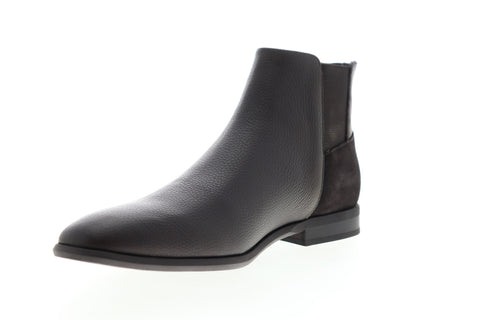 Calvin Klein Larry Tumbled 34F0460-DBN Mens Brown Leather High Top Chelsea Boots