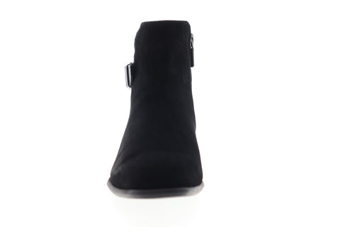 Calvin Klein Lorenzo Calf 34F0461-BLK Mens Black Suede Zipper Casual Dress Boots