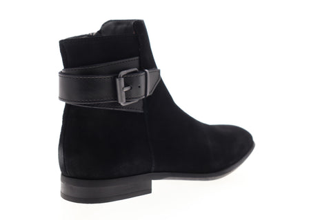 Calvin Klein Lorenzo Calf 34F0461-BLK Mens Black Suede Zipper Casual Dress Boots