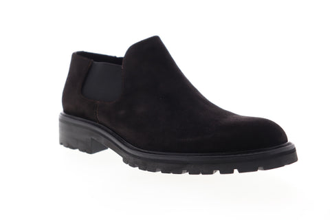 Calvin Klein Udell Calf 34F0493-DBN Mens Brown Suede Casual Loafers Shoes