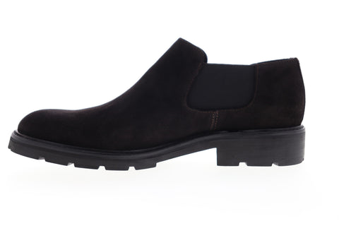 Calvin Klein Udell Calf 34F0493-DBN Mens Brown Suede Casual Loafers Shoes