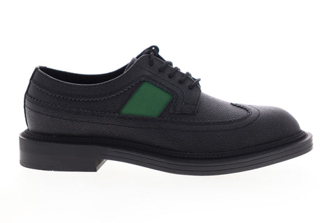 Calvin Klein Carper Scotch Grain 34F0757-BGS Mens Black Wingtip Oxfords Shoes
