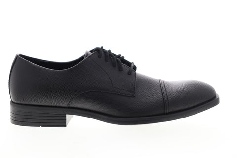 Calvin Klein Conner Small Tumbled 34F0882-BLK Mens Black Cap Toe Oxfords Shoes