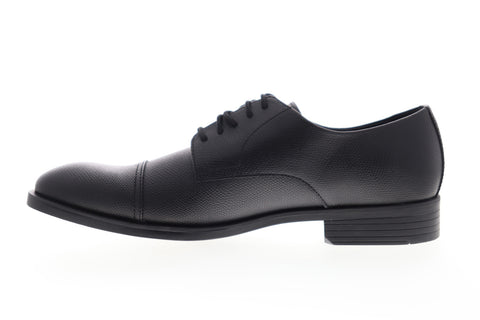 Calvin Klein Conner Small Tumbled 34F0882-BLK Mens Black Cap Toe Oxfords Shoes