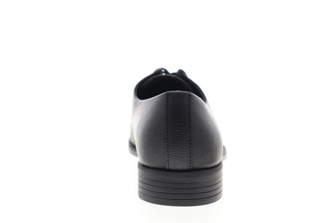 Calvin Klein Conner Small Tumbled 34F0882-BLK Mens Black Cap Toe Oxfords Shoes