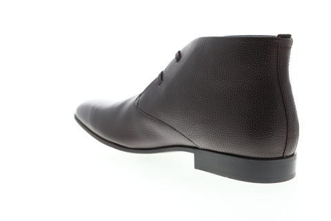 Calvin Klein Carmichael Tumbled Cow 34F0896-DBN Mens Brown Leather Chukkas Boots