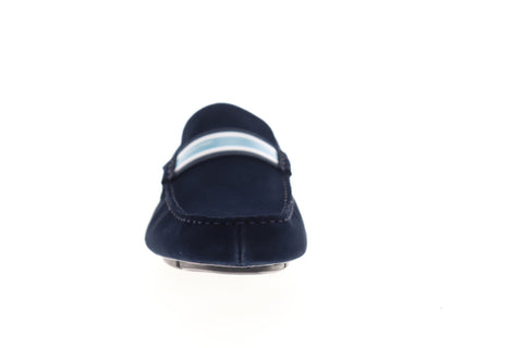 Calvin Klein Kashton Calf 34F0992-DNY Mens Blue Suede Moccasin Loafers Shoes