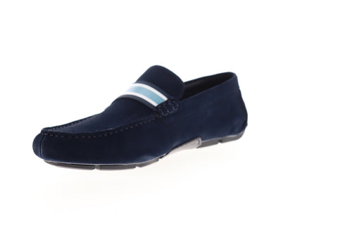 Calvin Klein Kashton Calf 34F0992-DNY Mens Blue Suede Moccasin Loafers Shoes