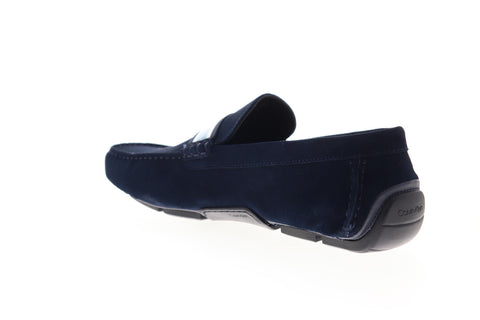 Calvin Klein Kashton Calf 34F0992-DNY Mens Blue Suede Moccasin Loafers Shoes