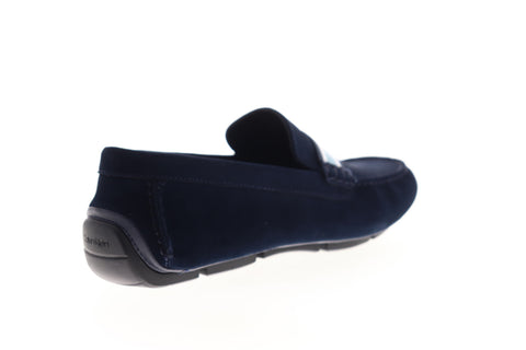 Calvin Klein Kashton Calf 34F0992-DNY Mens Blue Suede Moccasin Loafers Shoes