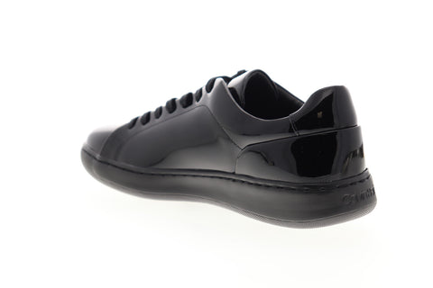 Calvin Klein Fuego 34F1157-BLK Mens Black Patent Leather Designer Sneakers Shoes
