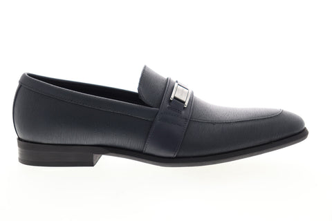 Calvin Klein Lonnie Hatched Emboss 34F1274-DNY Mens Blue Casual Loafers Shoes
