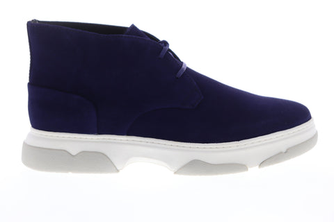Calvin Klein Perry Calf 34F1630-NSC Mens Blue Suede Mid Top Chukkas Boots