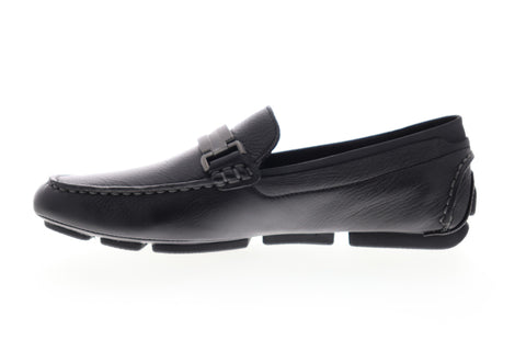Calvin Klein Maxim Tumbled 34F1651-BLK Mens Black Leather Moccasin Loafers Shoes