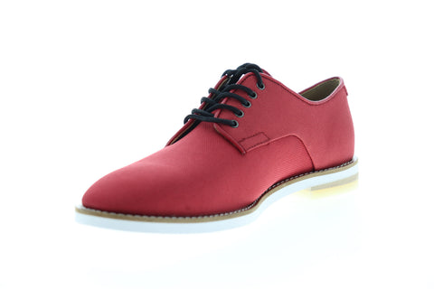 Calvin Klein Aggussie 34F1712-BDK Mens Red Canvas Plain Toe Oxfords Shoes