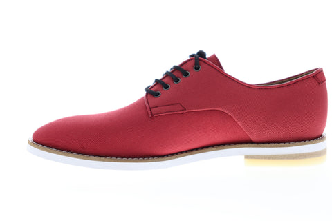 Calvin Klein Aggussie 34F1712-BDK Mens Red Canvas Plain Toe Oxfords Shoes