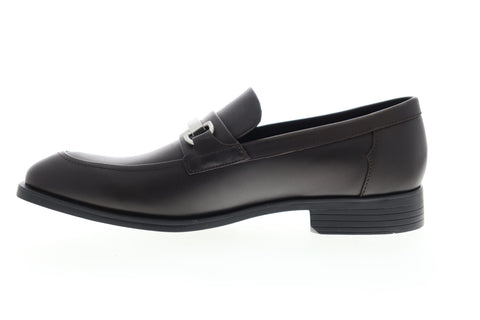 Calvin Klein Craig 34F2011-DBN Mens Brown Leather Low Top Casual Loafers Shoes