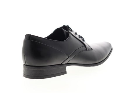 Calvin Klein Benton 34F9070-BLK Mens Black Leather Plain Toe Oxfords Shoes