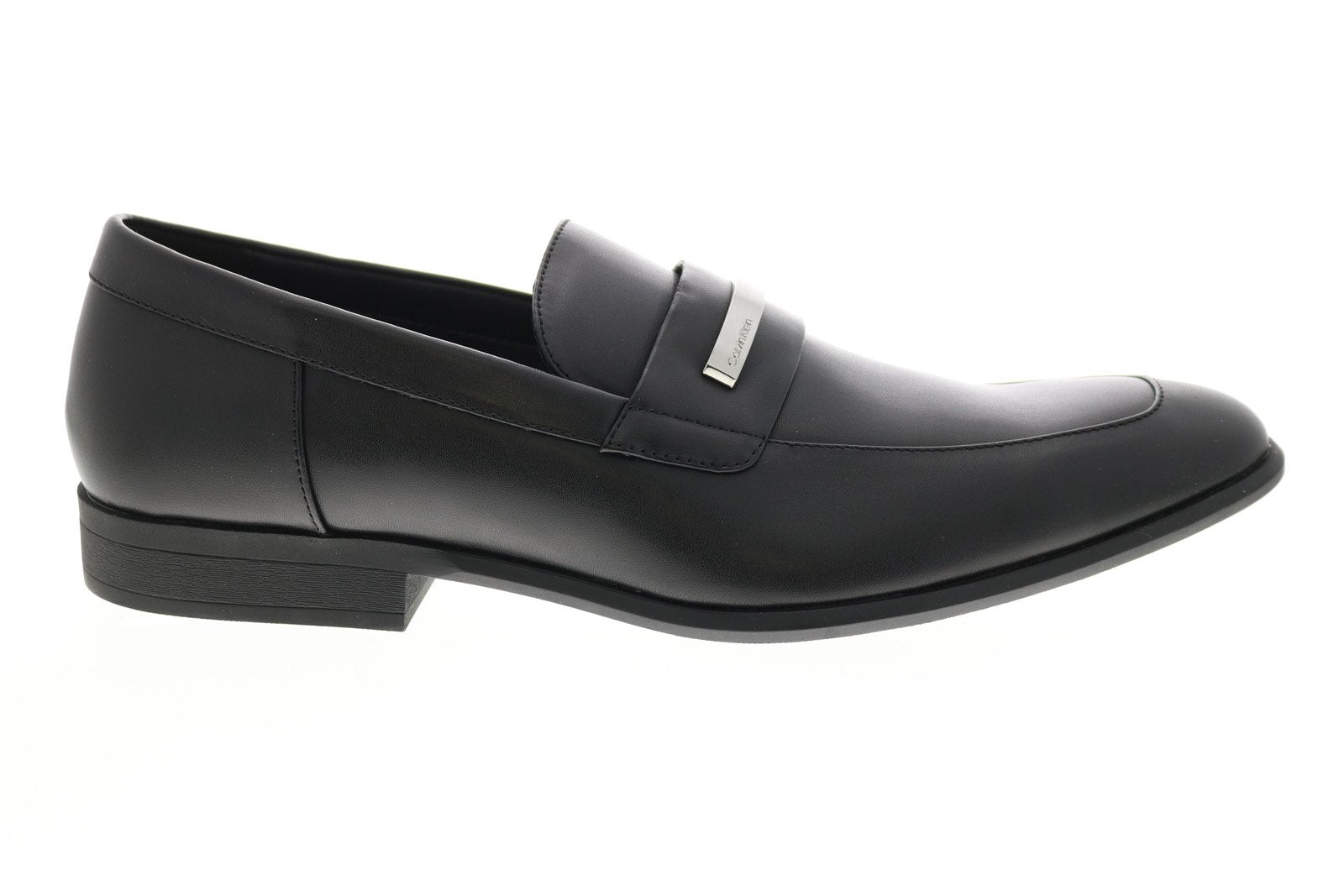 flower bouquet for black dress Calvin Klein Lathan 34F9274-BLK Mens Black Leather Loafers & Slip Ons
