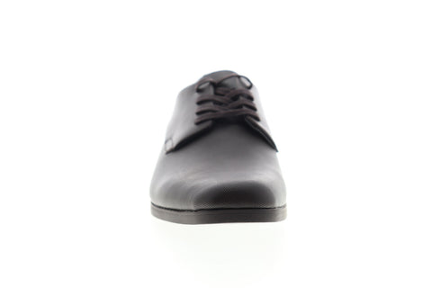 Calvin Klein Jacob Soft Leather City Emboss Mens Brown Plain Toe Oxfords Shoes