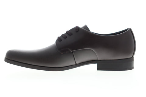Calvin Klein Jacob Soft Leather City Emboss Mens Brown Plain Toe Oxfords Shoes