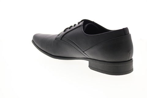 Calvin Klein Benton Saffiano 34F9381-BLK Mens Black Leather Oxfords & Lace Ups Plain Toe Shoes