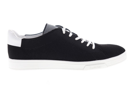 Calvin Klein Blaze 34F9412-BLK Mens Black Canvas Low Top Designer Sneakers Shoes