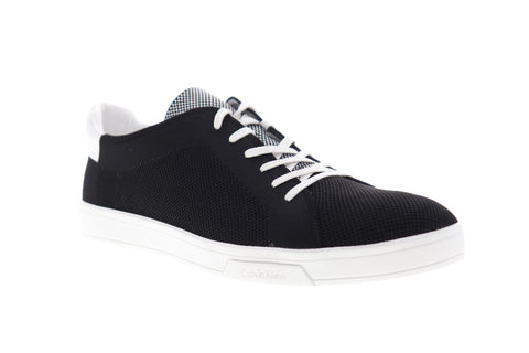 Calvin Klein Blaze 34F9412-BLK Mens Black Canvas Low Top Designer Sneakers Shoes