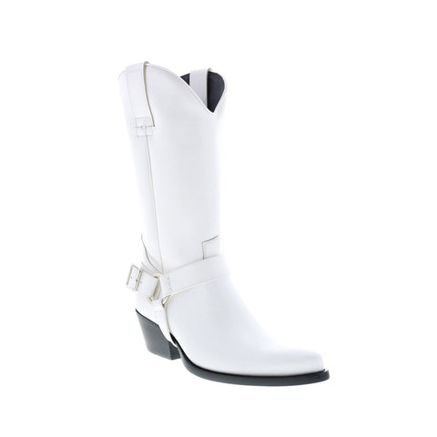 Calvin Klein Tex Tammy Abrasivato 34J0850-WHT Womens White Western Boots