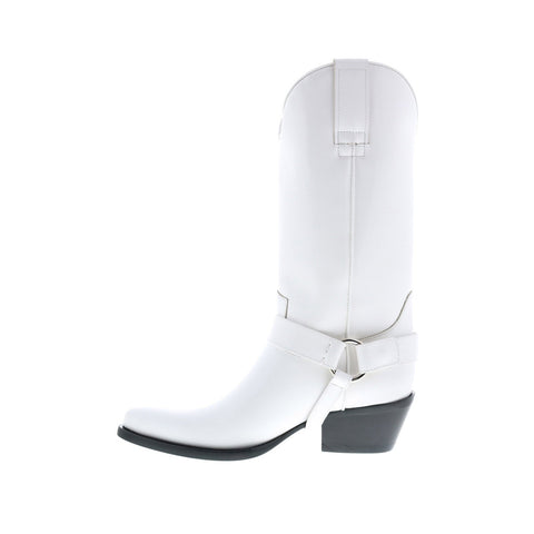 Calvin Klein Tex Tammy Abrasivato 34J0850-WHT Womens White Western Boots