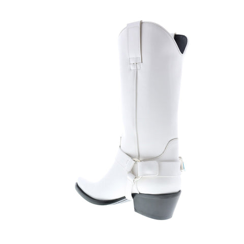 Calvin Klein Tex Tammy Abrasivato 34J0850-WHT Womens White Western Boots