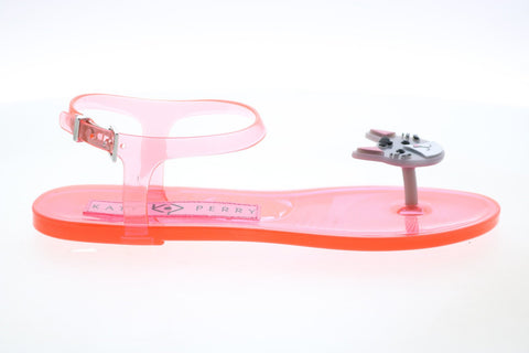 Katy Perry The Geli Womens Red Synthetic Strap Strap Sandals Shoes