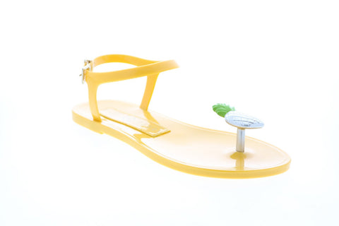 Katy Perry The Geli Womens Yellow Synthetic Strap Strap Sandals Shoes