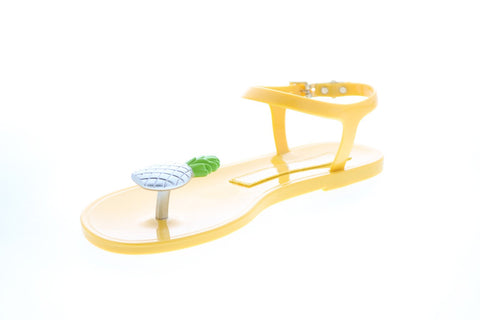 Katy Perry The Geli Womens Yellow Synthetic Strap Strap Sandals Shoes