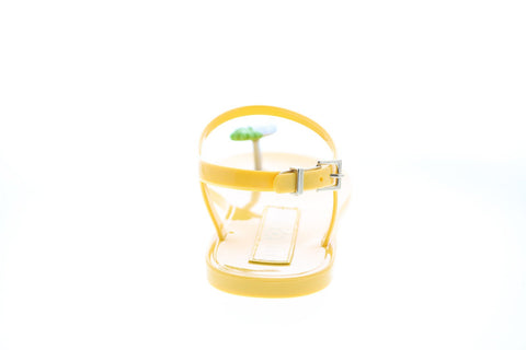 Katy Perry The Geli Womens Yellow Synthetic Strap Strap Sandals Shoes